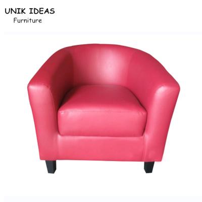 China PVC Leather Modern Single Armchair Weedtree Frame For Restaurant Club Seat for sale