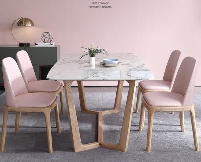 China mesa de jantar do Marble White de 180cm e cadeiras luxuosas 4 Seater 6 partes minimalistas à venda