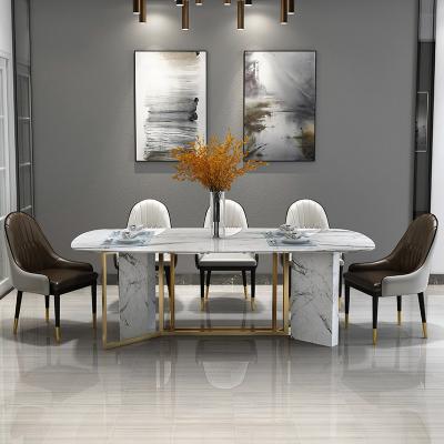 China 8 Seater marmoreiam a mesa de jantar luxuosa e presidem ideias de Unik da mobília italiana à venda