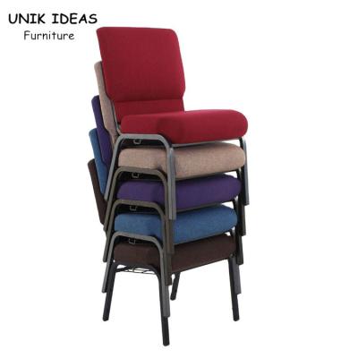China Church Wedding Steel Banquet Chair Stackable Burgundy Banquet Chairs for sale