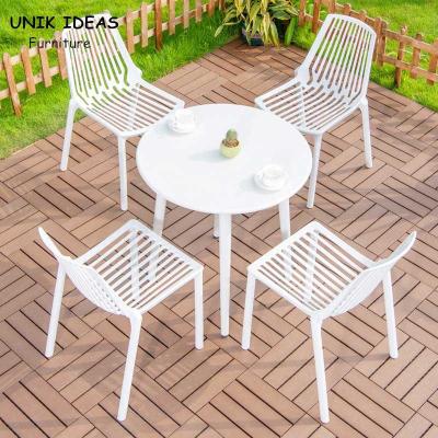 China Plastic Garden Furnitures Simple White Leisure Outdoor Dining Chairs UK-GD022 for sale