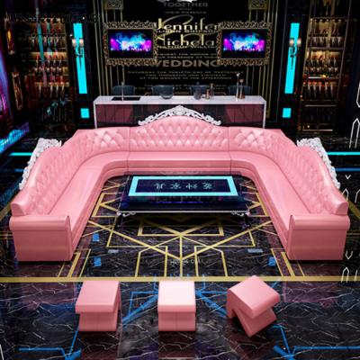 China Sofá secional de couro em forma de u modular com Chaise Hotel Lobby Princess à venda