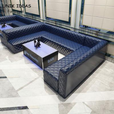 China Symmetrical U Shaped Club Lounge Sofa Sectional Living Room Microfiber Velvet Bar Counter for sale