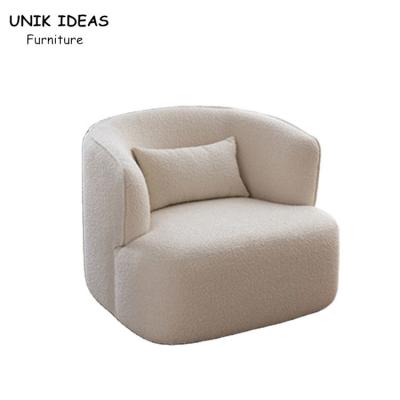 China Leather Single Seater Armchair Single Person Couch Chair Lamb Lazy Lounge Sofa for sale