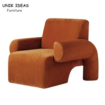 中国 ビロードの独特な単一のシーターのソファー ベッドの贅沢なコーデュロイのビロードの肘掛け椅子 販売のため