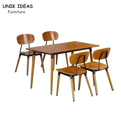 China 79cm Bent Plywood Dining Chair Retro Coffee Shop Fast Food Restaurant for sale