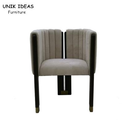 China Nordic Single Seat Sofa Chair Black  Leather Velvet Three Legs UK-AC026 for sale