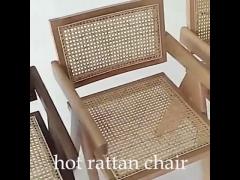 Custom Woven Rattan Solid Wood Armchairs