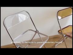 Portable Indoor Outdoor Chair Transparent Metal Plastic Folding Chairs