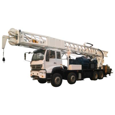 China Borehole Water Well Drill Rig 600m Truck Mounted With Mud Pump for sale