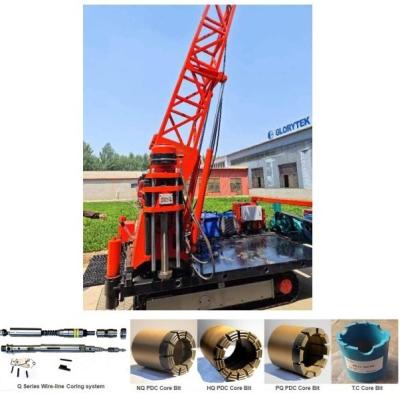 China Small Crawler Trailer Skid Mounted Core Drill Rig For Soft And Hard Formation Sampling for sale