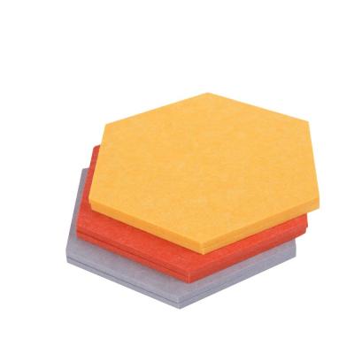 China Beveled Edge Decor Hexagonal Acoustic Panels Sound Proof Wall Decorative for sale