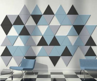 China DIY Simple Triangular Wall Decorative Sound Absorbing Panels For Office for sale