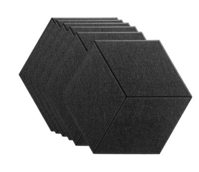 China 48 Basic Color Hexagon Acoustic Panel Sound Insulation Pad For Acoustic Treatment for sale