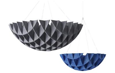 Chine Le plafond acoustique décoratif semi circulaire de fibre de polyester couvre de tuiles résidentiel à vendre