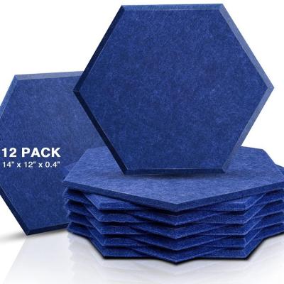China 150mm 180mm PET Hexagonal Acoustic Panels High Density Sound Absorbing for sale