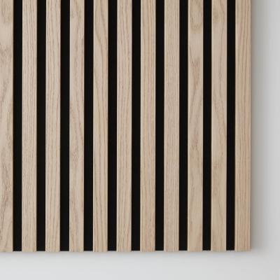 China Wood Slat Acoustic Panel Polyester Fiber Acoustic Board 3D Design for sale