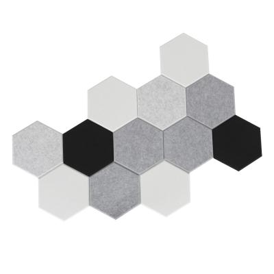China 15mm Hexagon Sound Absorbing Acoustic Wall Panel PET Acoustic Panel à venda