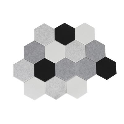 China 12mm Hexagon Sound Absorbing Acoustic Wall Panel Polyester Acoustic Panel à venda