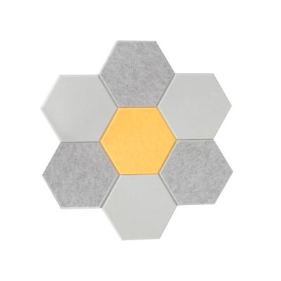 China 9mm Hexagon Acoustic Wall Panel Polyester Acoustic Panel en venta