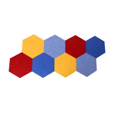 China Fibra 100% de poliéster hexagonal decorativa de los paneles acústicos insonora en venta