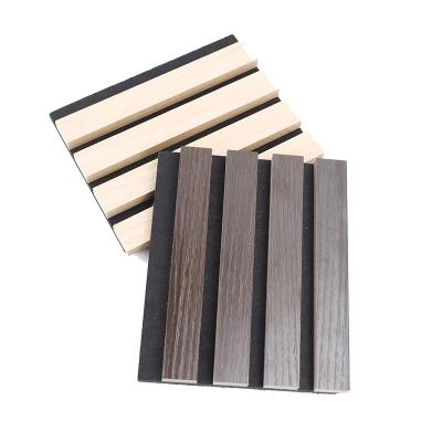China MDF PET Decorative Acoustic Wood Panels 9mm 12mm for sale