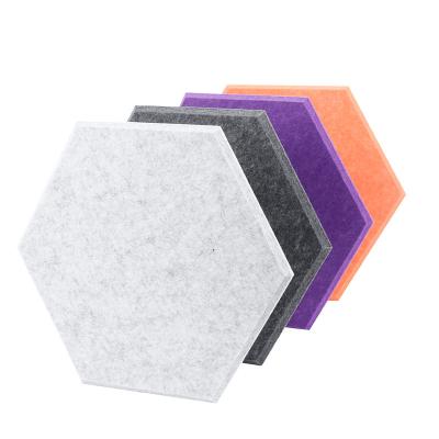 China Self Adhesive Sound Absorbing Hexagon Acoustic Wall Panels Polyester for sale