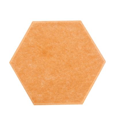 China Custom Sound Proofing Ceiling Panels Polyester Fiber Hexagon Acoustic Panels for sale