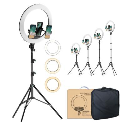 China Youtube Makeup Live Show Photographic Lighting Circle Ring Lamp Selfie Led 18 Inch Ring Light Photography With Tripod Stand for sale