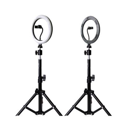 China Newish hot selling Adjustable Dimmable ring light LED 10inch Ring Beauty Makeup mirror with Light ShowLive Light for Tik Tok for sale
