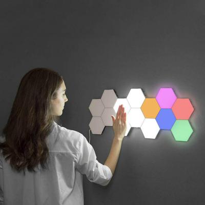 China Touch Sensor Night Lights Led Magnetic Modular Touch Wall Lamp Creative Home Decor Color Night Lamp for sale