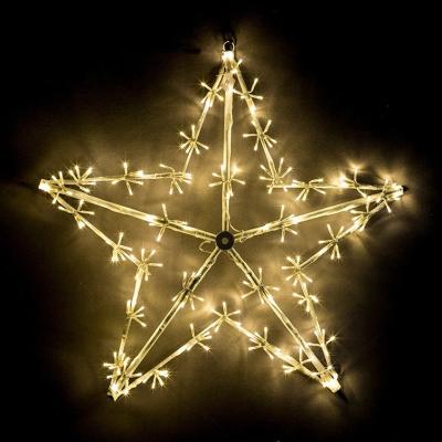 China Kanlong white metal GS ETL 31inch large led Christmas star snowflake light  outdoor for holiday lighting for sale