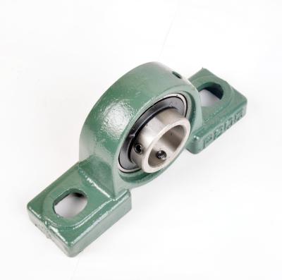 China Green HRC60-63 Hardness Pillow Ball Bearing / Two - Bolt Flange Bearing for sale