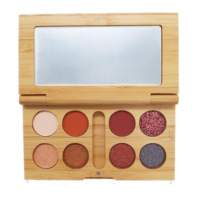 China 60g 14mm Eye Shadow Boxes Makeup Eye Beauty Box 5.5cm Bamboo Case for sale