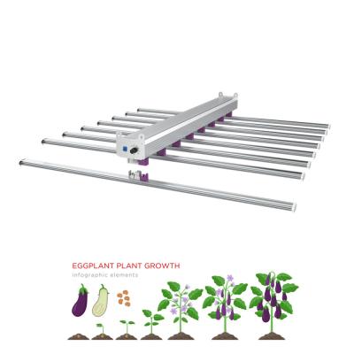 China 720W Dimmable Remote Control Led Grow Light Strips 8 Bars For Horticulture for sale