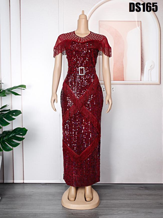 2023 Women  Elegant Sexy Bodycon long  Dress African Big Size Dresses african french lace women dress african lace fabric