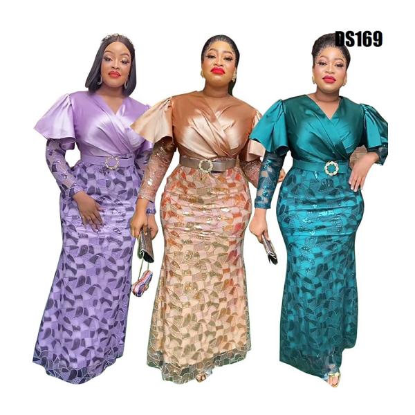 Quality Fashion Women  Elegant Sexy Bodycon long  Dress African Big Size Dresses african french lace women dress for sale