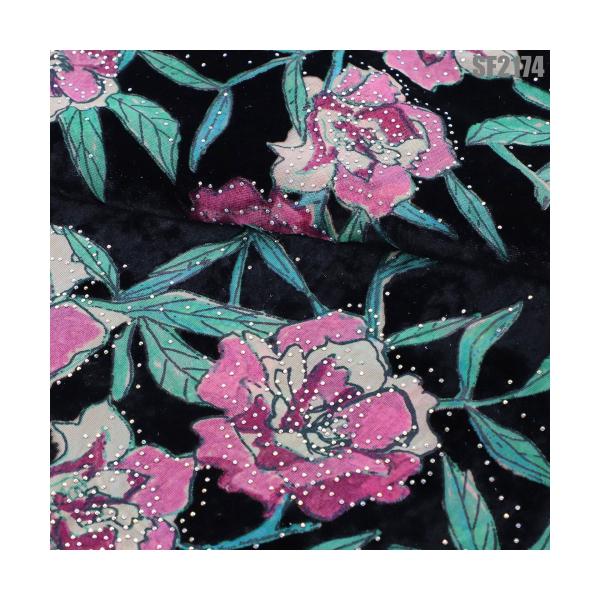 Quality printed fabric High Quality Printed Satin Silk velvet Fabric Chiffon Fabric for for sale