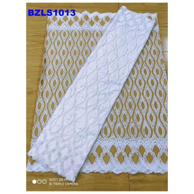 China New arrival wholesale price brocade bazin lace with perfume cotton lace for wedding embroidery fabric for party for sale