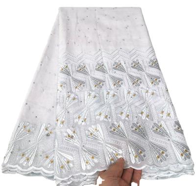 China 2023 Suizo barato voile blanco de algodón lafaya encaje africano francés encaje Tejido de ropa femenina kanuri vestimenta Senegal encaje en venta