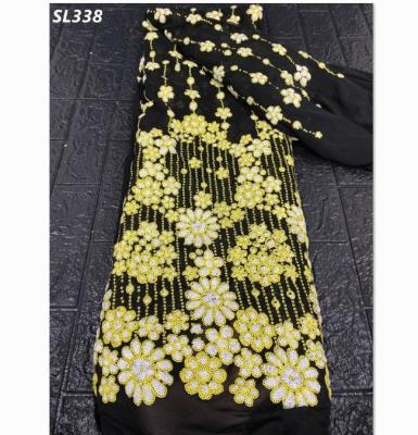 China Lead The Industry Factory Manufacturer Cord Lace Fabric for sale