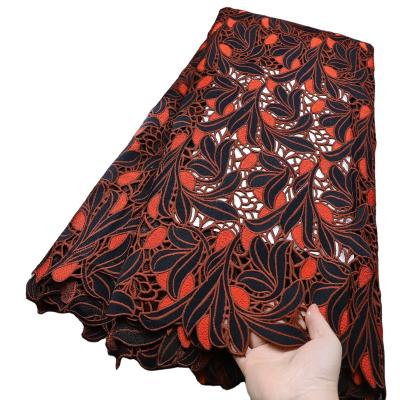 China Supoo 2022 new arrival unique guipure lace fabric African 100% cotton cord lace for Senegal party for sale