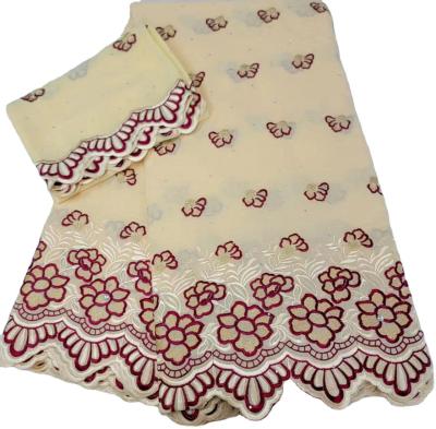 China Dress jacquard Cotton Voile Fabric Garment cotton lace set for sale