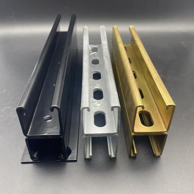 China Canal Unistrut doble con recubrimiento de polvo negro blanco con ala en venta