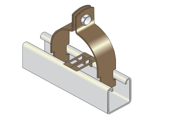 Quality Stainless Steel 316 Strut Pipe Clamps 1/2 In EMT Zinc Plated Galvanized for sale