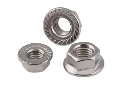 China Electric Zinc Hex Flange Lock Nut M8 Shank Wheel Nuts SS304 for sale