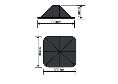 中国 ISO9001黒HVACの付属品の反振動大きいフィート システム 販売のため