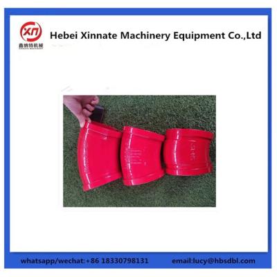 China Red Concrete Pump Bend With 90° Angle High Pressure Concrete Delivery Elbow for sale