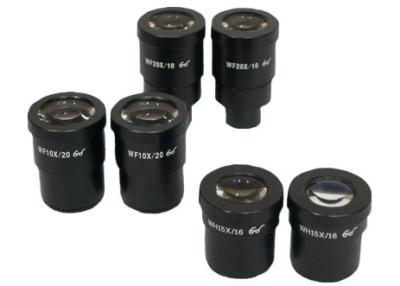 China accesorios estéreos del microscopio del negro del ocular del microscopio de 10X 15X 20X en venta