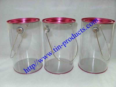 China Clear Paint Can / PVC Bucket/ Clear Pails/ PVC &PET Tin Can Buckets from Goldentinbox.com for sale
